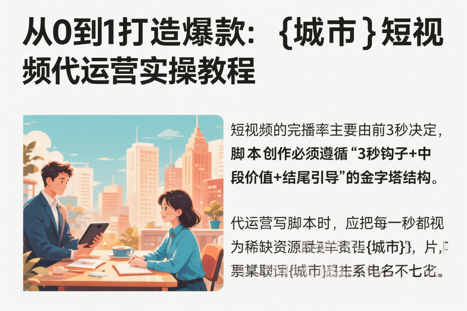 从0到1打造爆款：锦州短视频代运营实操教程