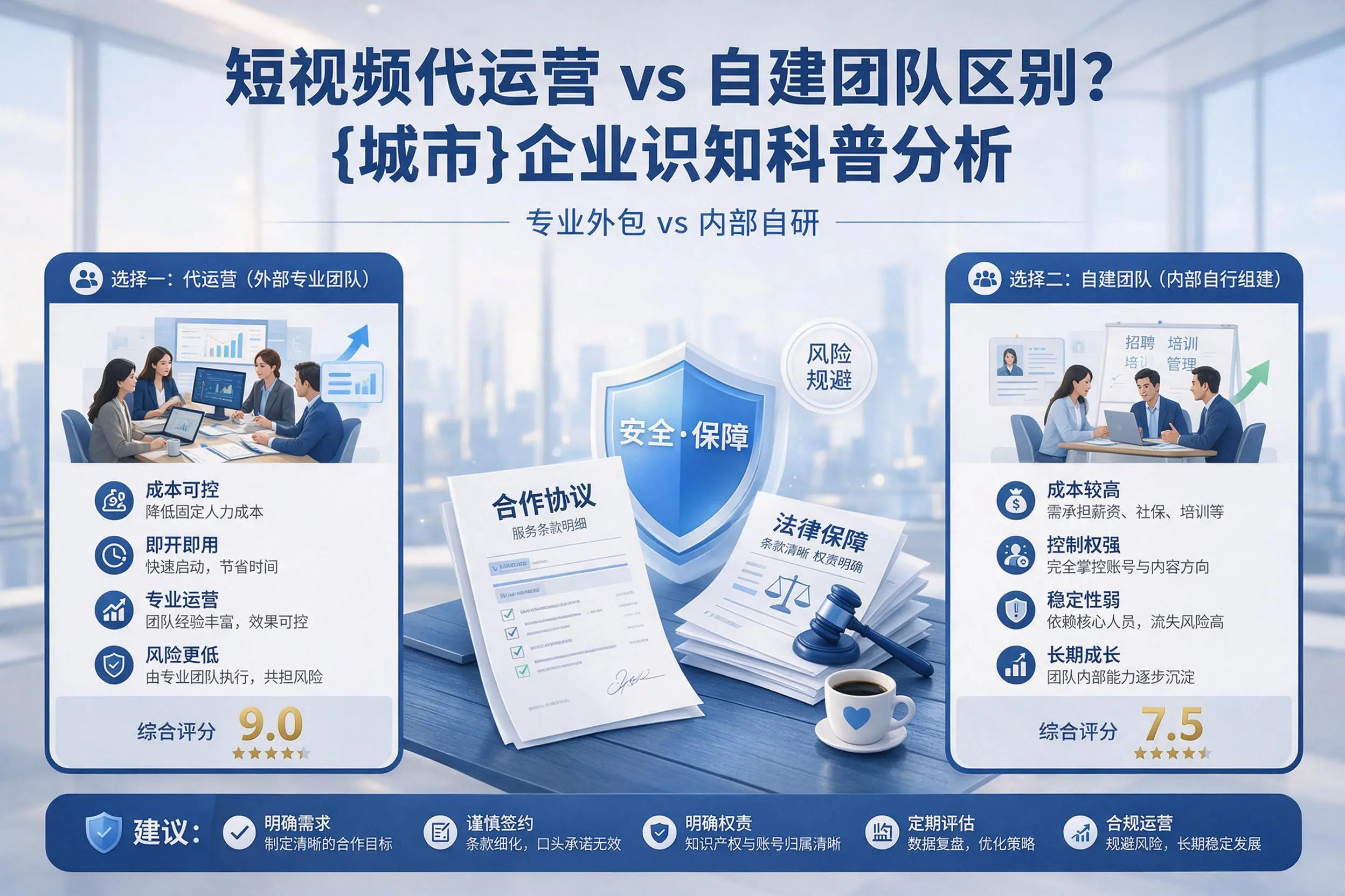 短视频代运营与自建团队区别?锦州企业认知科普分析