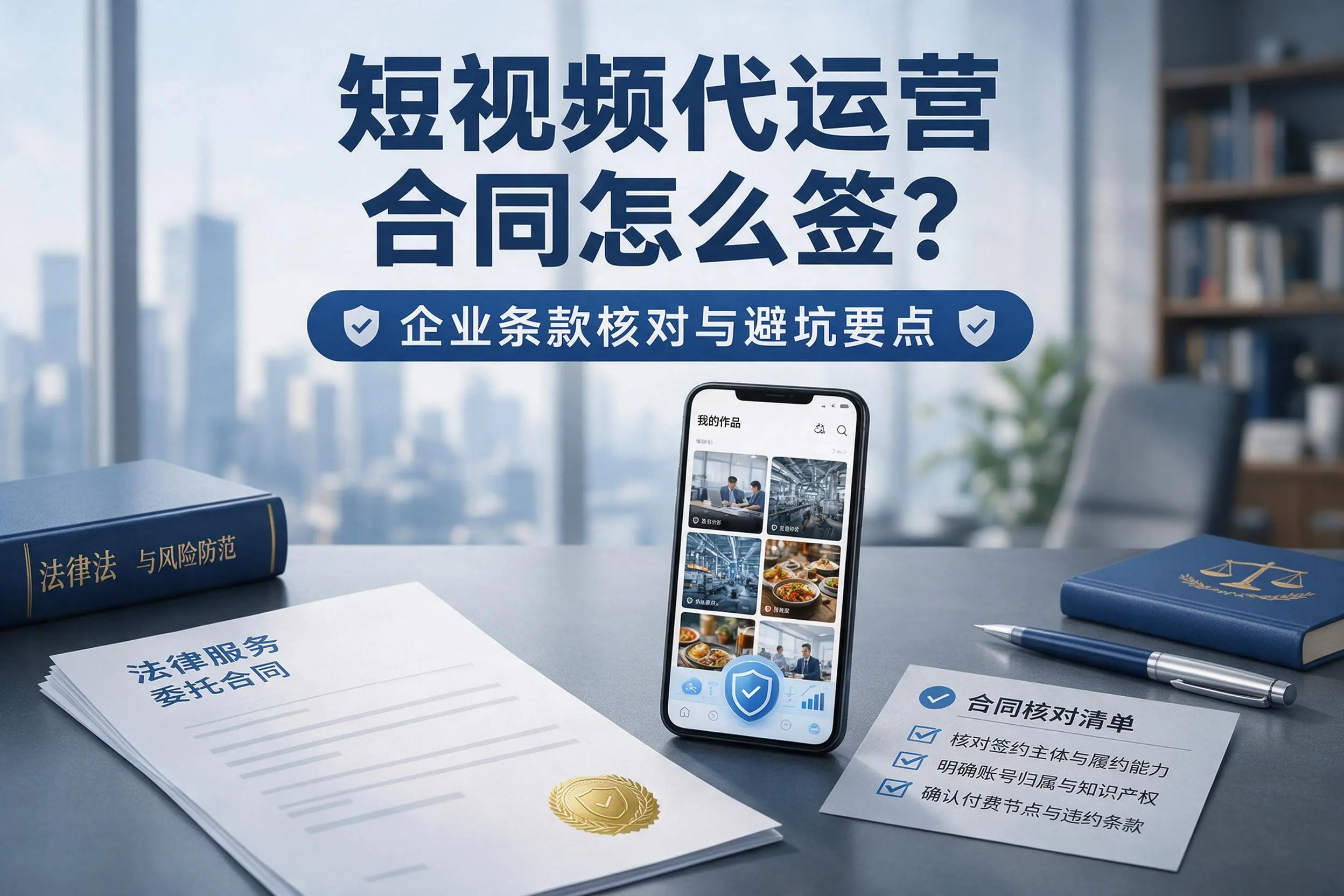 短视频代运营合同怎么签？锦州企业条款核对与避坑要点