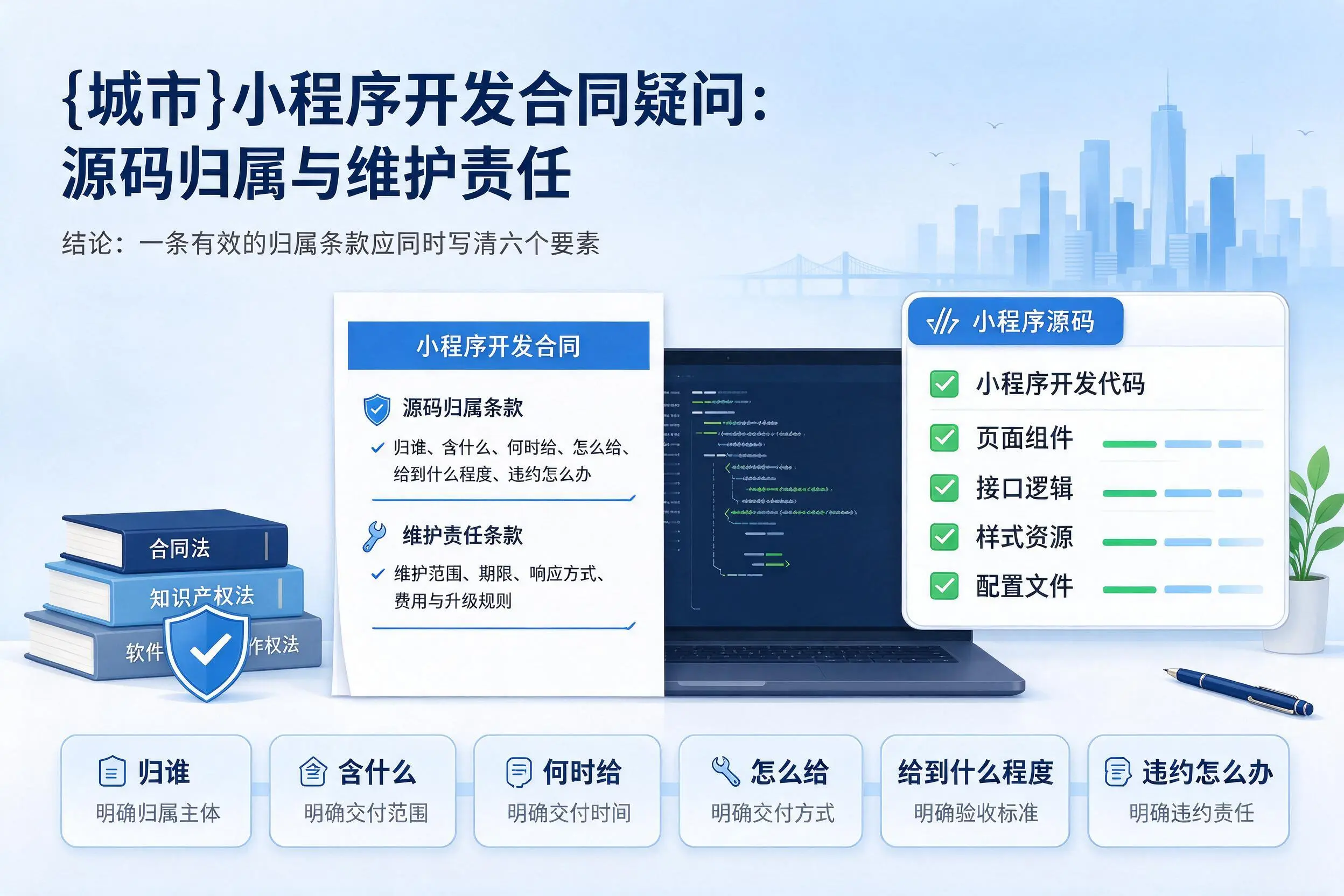 锦州小程序开发合同疑问:源码归属与维护责任
