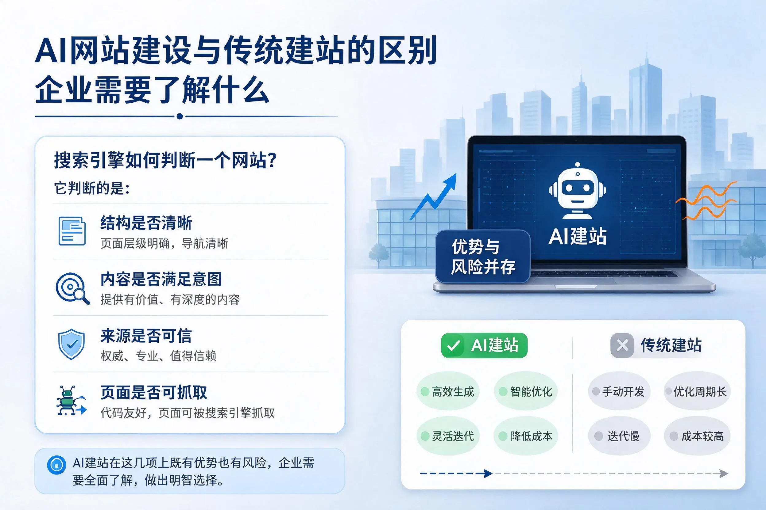 AI网站建设与传统建站的区别，锦州企业需要了解什么