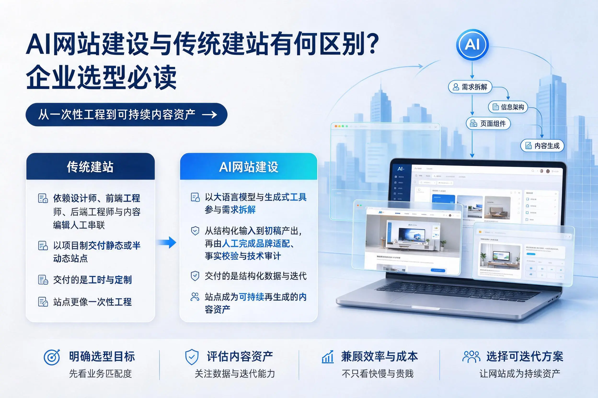 AI网站建设与传统建站有何区别？锦州企业选型必读