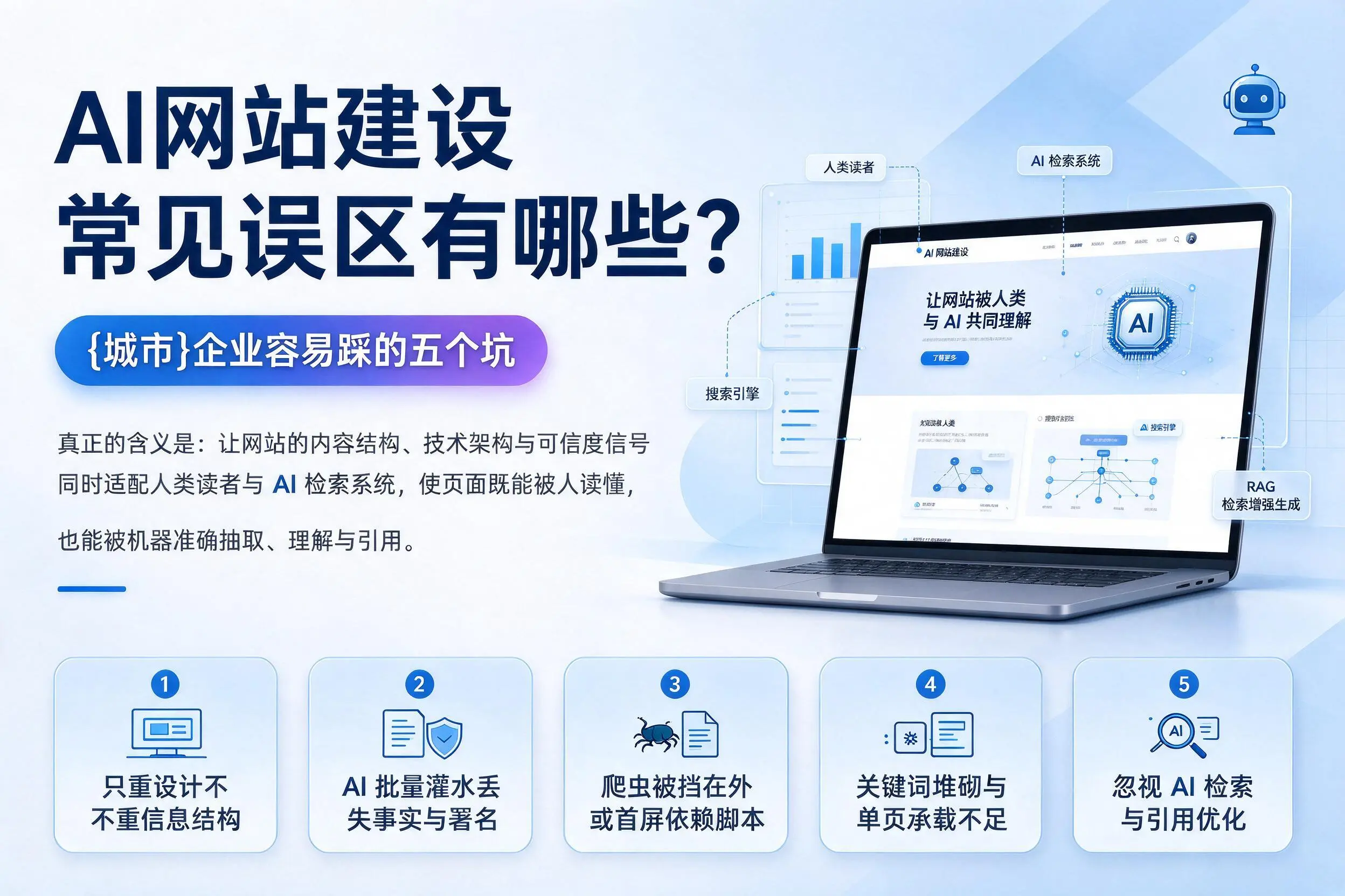 AI网站建设常见误区有哪些?锦州企业容易踩的五个坑