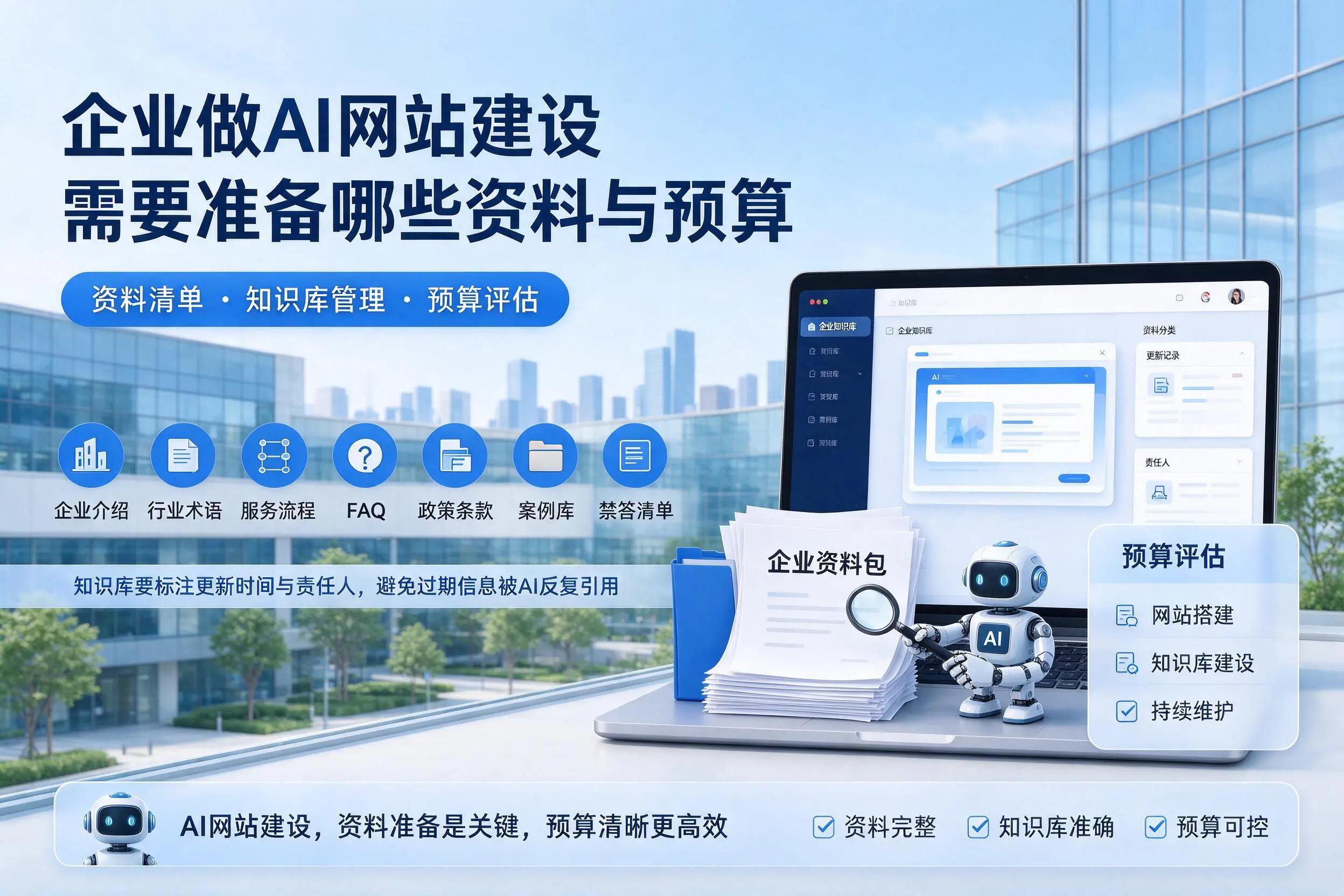锦州企业做AI网站建设需要准备哪些资料与预算