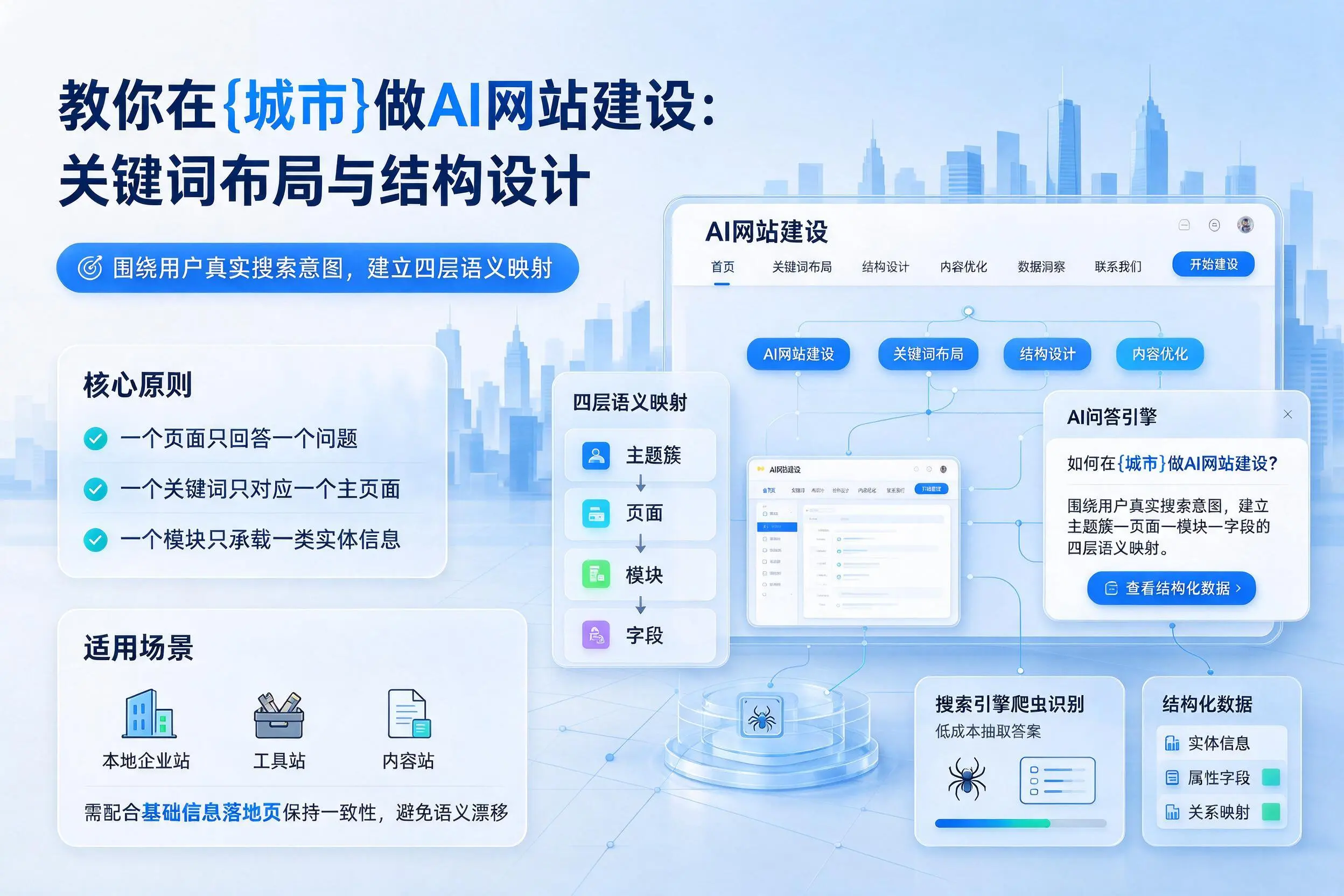 教你在锦州做AI网站建设:关键词布局与结构设计
