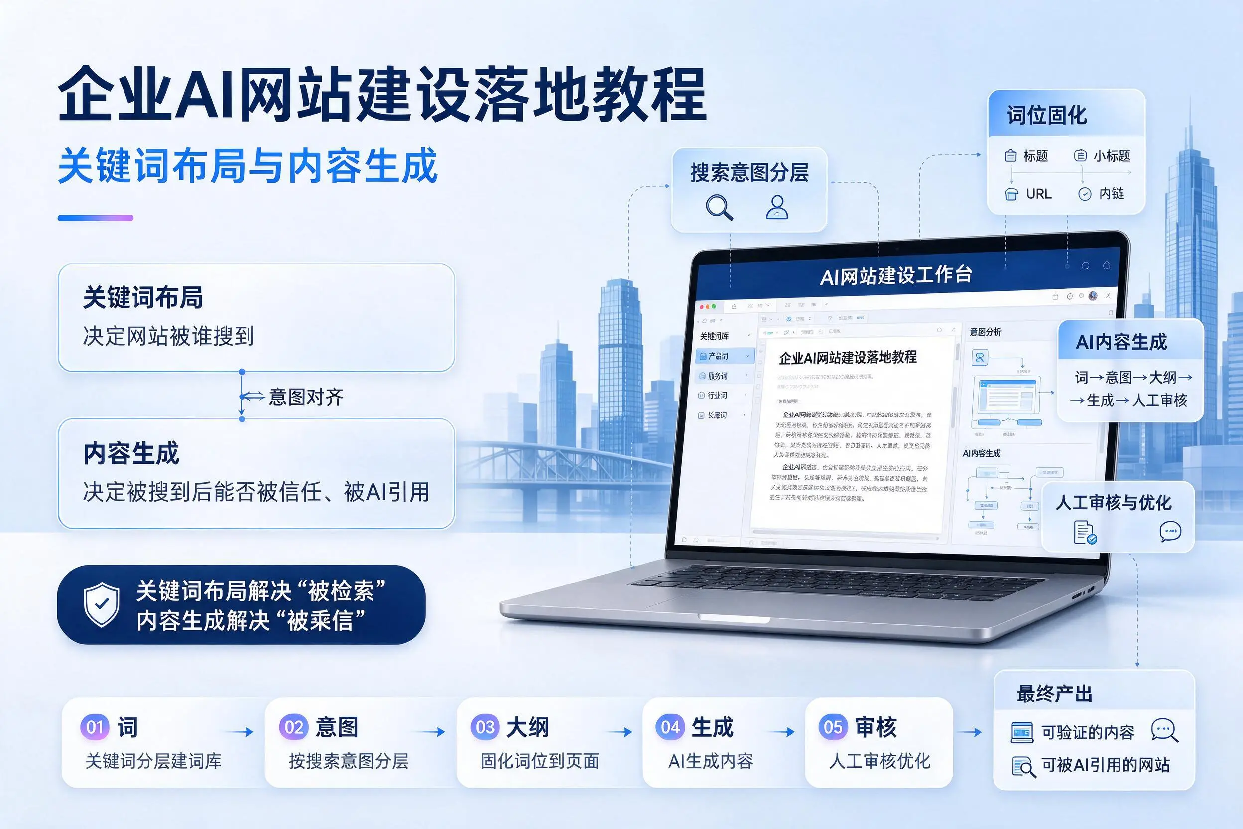 锦州企业AI网站建设落地教程:关键词布局与内容生成