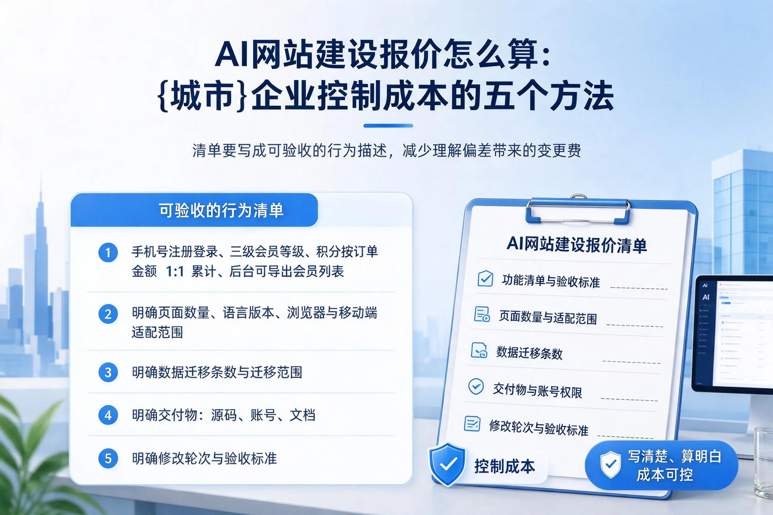 AI网站建设报价怎么算：锦州企业控制成本的五个方法
